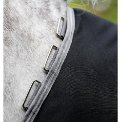 Manta Horseware Amigo 1200D Turnout Plus 50g Negro / gris titanio / plata