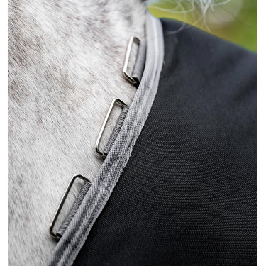 Manta Horseware Amigo 1200D Turnout Plus 50g Negro / gris titanio / plata