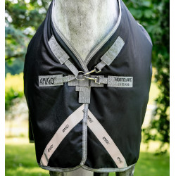 Manta Horseware Amigo 1200D Turnout 100g Negro / gris titanio / plata