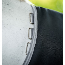 Manta Horseware Amigo 1200D Turnout 100g Negro / gris titanio / plata