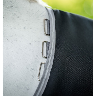 Manta Horseware Amigo 1200D Turnout 100g Negro / gris titanio / plata