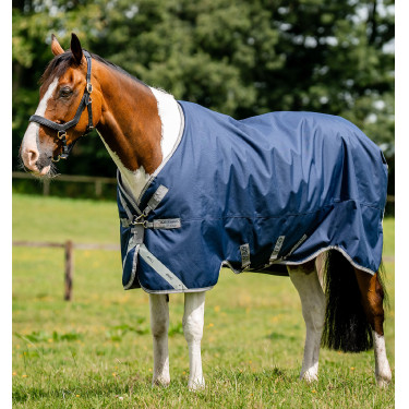 Manta Horseware Amigo 1200D Turnout 0g Marino / gris titanio / plata Azul marino Manta Horseware Amigo 1200D Turnout 0g Marino / gris titanio / plata Azul marino