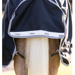 Manta Horseware Amigo 1200D Poney Turnout 50g Negro / gris titanio / plata