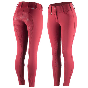 Pantalón Thermo Gran Premio Horze con fullseat silicona mujer Rojo profundo Pantalón Thermo Gran Premio Horze con fullseat silicona mujer Rojo profundo