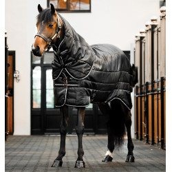 Manta de cuadra Horseware Easy-Layer Plus 400g Negro / negro / plata Manta de cuadra Horseware Easy-Layer Plus 400g Negro / negro / plata
