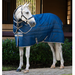 Manta de cuadra Horseware Amigo Ripstop Insulator Plus 200g Marino / gris titanio Azul marino