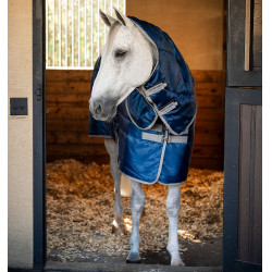 Manta de cuadra Horseware Amigo Ripstop Insulator Plus 200g Marino / gris titanio Azul marino