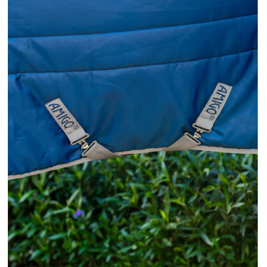 Manta de cuadra Horseware Amigo Ripstop Insulator 50g Marino / gris titanio Azul marino