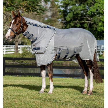 Protector antimoscas Horseware Rambo con disco Plata / marino