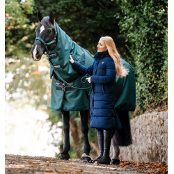 Manta Amigo Ripstop Horseware 900D Plus Turnout 200g Verde dinastía / marino / plata