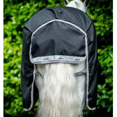 Cobertura Horseware Amigo 1200D Plus Turnout Bundle 50g 100g y 200g Negro / gris titanio / plata