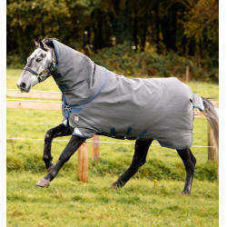 Manta Horseware Rhino HexStop Plus Turnout 0g Gris / índigo / marino