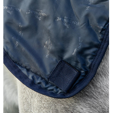 Manta de exterior Horseware Rambo® Summer 0g con disco y forro de 100g Azúl marino / gris