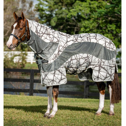 Manta antimoscas equina 3 en 1 con camuflaje UV