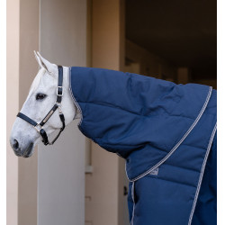 Cuello de cuadra Horseware Rambo Optimo 200g Marino / tormenta / gris plateado Azul marino