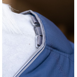 Cuello de cuadra Horseware Rambo Optimo 200g Marino / tormenta / gris plateado Azul marino