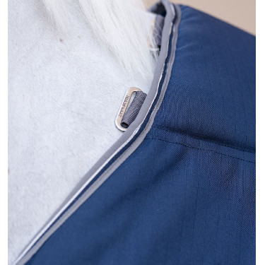 Cuello de cuadra Horseware Rambo Optimo 200g Marino / tormenta / gris plateado Azul marino