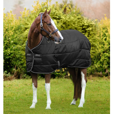 Couverture Horseware Amigo Diamond Insulator 200g Negro / negro / plata