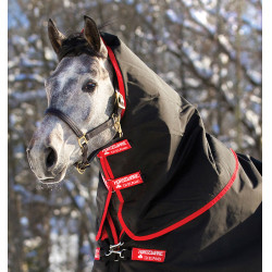 Cuello para caballo Horseware 250g para manta Rambo Supreme 1680D Negro / rojo