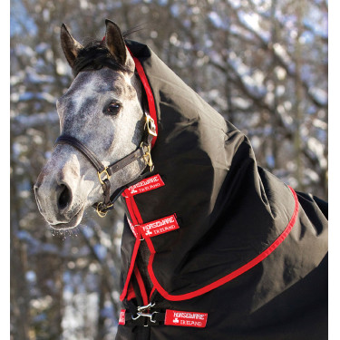 Cuello para caballo Horseware 250g para manta Rambo Supreme 1680D Negro / rojo