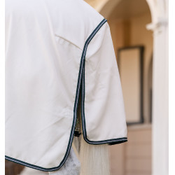Cobertura integral Horseware Rambo hoody Poni 0g Tiza / verde cazador / plata Blanco