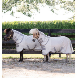 Cubre-moscas Horseware Amigo Bug Rug Petite 0g Plata / gris titanio / plata