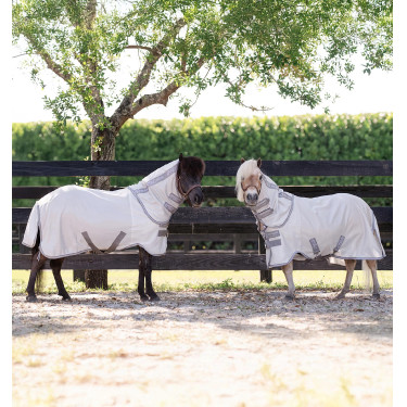 Cubre-moscas Horseware Amigo Bug Rug Petite 0g Plata / gris titanio / plata