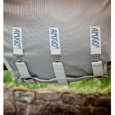 Cubre-moscas Horseware Amigo AmECO Combi 0g Verde azulado / gris