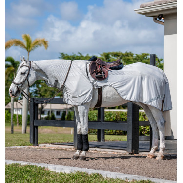 Cubre-riones Horseware anti-moscas Fluo Amigo Flyrider 0g Plata / gris titanio / plata