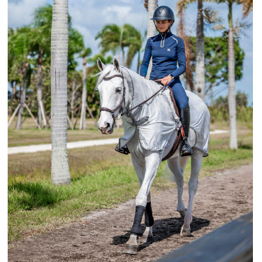 Cubre-riones Horseware anti-moscas Fluo Amigo Flyrider 0g Plata / gris titanio / plata