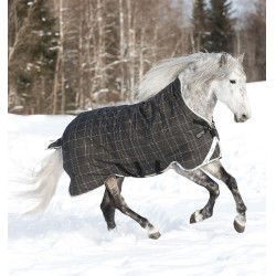 Manta Horseware Rhino Wug Vari-Layer 450g Negro / cuadros blanco gris