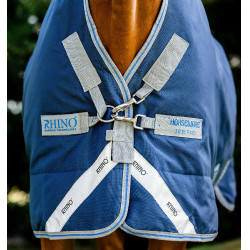 Manta Horseware Rhino Wug 100g Marino / gris titanio / azul clásico Azul marino