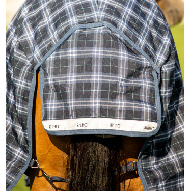 Manta Horseware Rhino Plus Vari-Layer 450g Marino a cuadros / índigo Azul marino