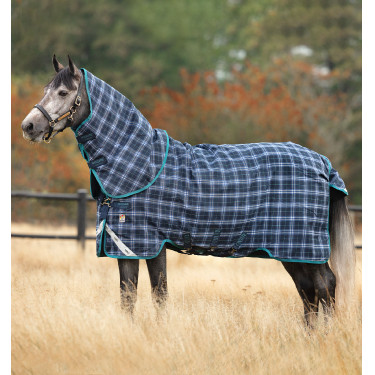 Manta Horseware Rhino Plus Vari-Layer 250g Marino a cuadros / azul verdoso Azul marino
