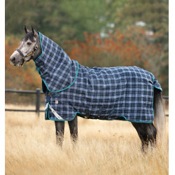 Manta Horseware Rhino Plus Vari-Layer 250g Marino a cuadros / azul verdoso Azul marino