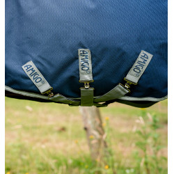 Horseware Amigo® Bravo 12 Plus 400g 1200D Manta Marino / gris titanio / plata Azul marino