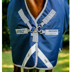 Manta para caballo Horseware High Neck Amigo® Bravo 12 Original 250g 1200D Marino / gris titanio / plata Azul marino