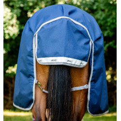 Manta para caballo Horseware High Neck Amigo® Bravo 12 Original 250g 1200D Marino / gris titanio / plata Azul marino