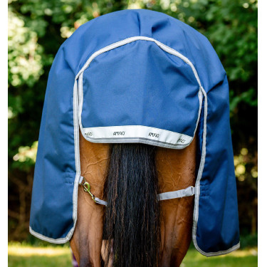 Manta para caballo Horseware High Neck Amigo® Bravo 12 Original 250g 1200D Marino / gris titanio / plata Azul marino