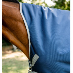 Manta para caballo Horseware High Neck Amigo® Bravo 12 Original 250g 1200D Marino / gris titanio / plata Azul marino