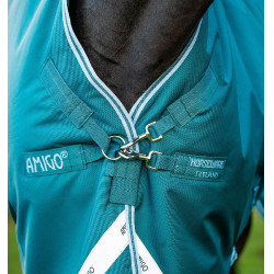 Manta para caballo Horseware High Neck Amigo® Bravo 12 Original 250g 1200D Verde / aqua Manta para caballo Horseware High Neck Amigo® Bravo 12 Original 250g 1200D Verde / aqua