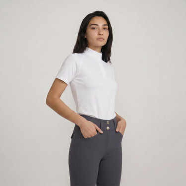 Camisa de concurso Kentucky Classic para mujer de manga corta Blanco Camisa de concurso Kentucky Classic para mujer de manga corta Blanco