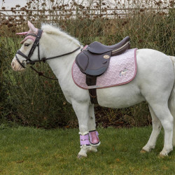 Almohadilla de montar Kentucky Cabeza de Unicornio con Purpurina Rosa pálido Almohadilla de montar Kentucky Cabeza de Unicornio con Purpurina Rosa pálido