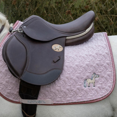 Almohadilla de montar Kentucky Cabeza de Unicornio con Purpurina Rosa pálido Almohadilla de montar Kentucky Cabeza de Unicornio con Purpurina Rosa pálido