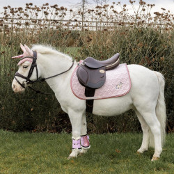 Almohadilla de montar Kentucky Cabeza de Unicornio con Purpurina Rosa pálido Almohadilla de montar Kentucky Cabeza de Unicornio con Purpurina Rosa pálido