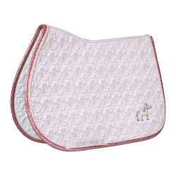 Almohadilla de montar Kentucky Cabeza de Unicornio con Purpurina Rosa pálido Almohadilla de montar Kentucky Cabeza de Unicornio con Purpurina Rosa pálido