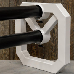 Cavaletti de aluminio Square Grooming Deluxe por Kentucky por 2 Blanco
