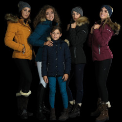 Parka larga Pakaa Flags & Cup mujer Burdeos