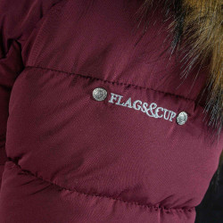 Parka larga Pakaa Flags & Cup mujer Burdeos