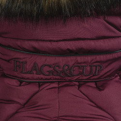 Parka larga Pakaa Flags & Cup mujer Burdeos